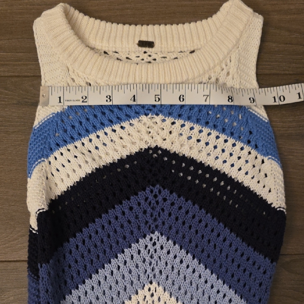 YFB Striped Knit Maxi Dress in Blue and White - Picture 3 of 4
